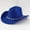 Blue, variant on EliteGoogv Unisex Sun Hat Rhinestone Embellished Curved Brim Sun Cap For Men Women Bohemian Casual Western Hat Headwear