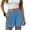 Sky Blue(NEW&HOT), variant on ZHYou No Boundarie Womens Casual Summer Shorts High Waist Elastic Waist Loose Fit Button Side Shorts with Pockets Purple Size XL