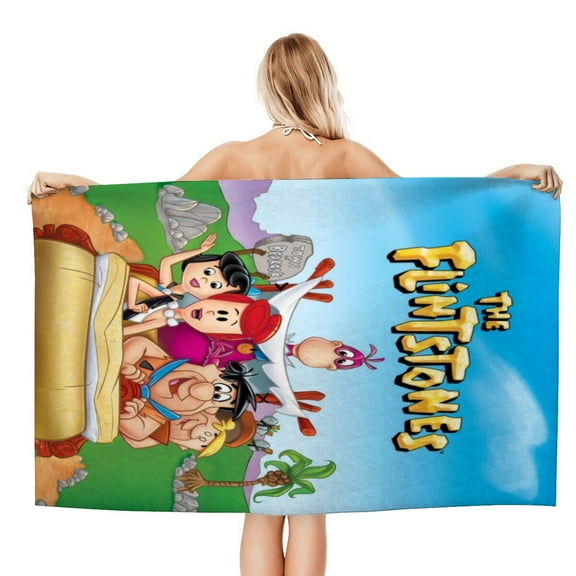 Bath Towels for The Flintstones Gifts Beach Towel Kids Boys Girs Soft & Absorbent for Bathroom Travel Camping Vacation 20×40 inch