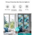 thumbnail image 4 of Window Privacy Film Teal Golden Marble Stained Glass Window Film Decorative Sun Block Window Cover Aesthetics Modern Abstract Art Window Clings Static Adhesive Sticker for Bathroom 17.7"x78.7", 4 of 7