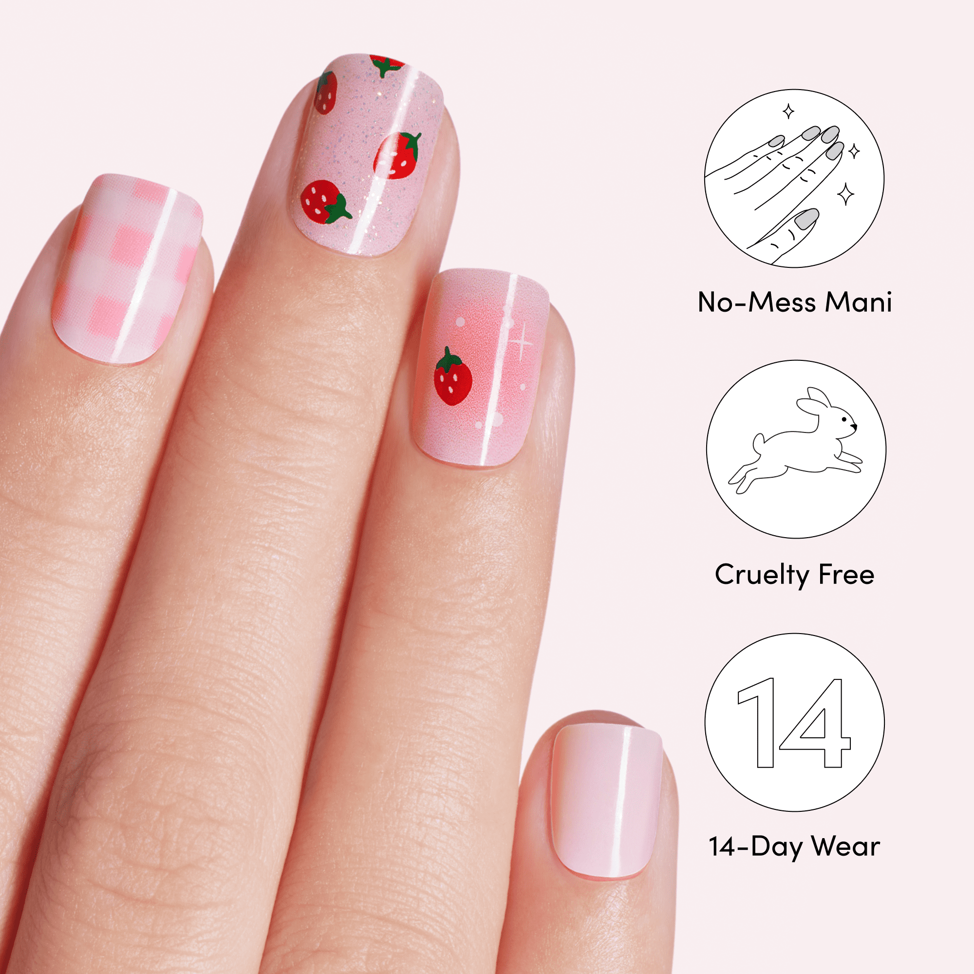 Dashing Diva Glaze Effects Semi-Cured Gel Strips, Central Park Picnic, 32 Count