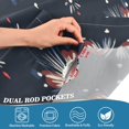 thumbnail image 5 of Yayeee Kitchen Curtains Tier Set of 2 Light Filtering 57"x36" Over Sink Window Panels, Red Fireworks Pattern, 5 of 7