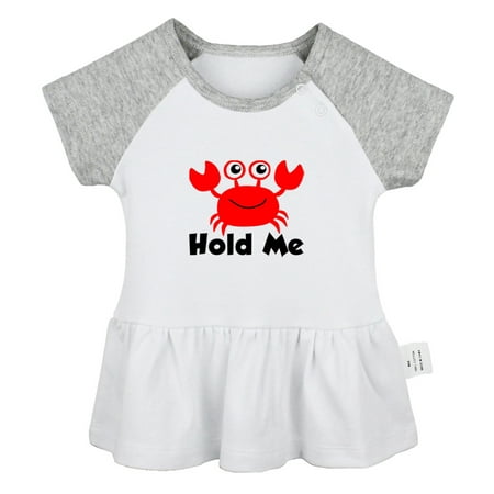

Hold Me Funny Dresses For Baby Newborn Babies Animal Crab Pattern Skirts Infant Princess Dress 0-24M Kids Graphic Clothes (Gray Raglan Dresses 0-6 Months)