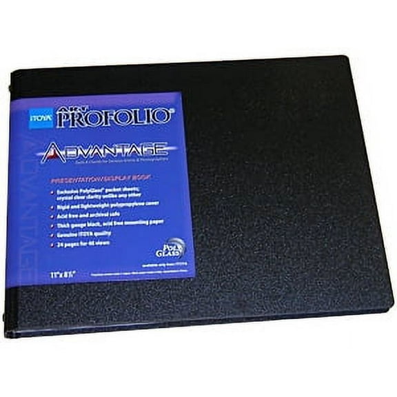 (2 pack) Art Profolio ADVANTAGE landscape with 24 pages 48 views art   photo album by Itoya - 6x4