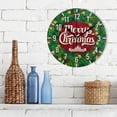 thumbnail image 3 of Dreamtimes 10in Christmas Garlands Wall Clock, Non-Ticking Silent Battery Operated Wall Clock for Kids Living Room Bedroom Kitchen School Office Christmas Decor, 3 of 7