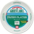 thumbnail image 2 of Ajm Packaging Green Label Economy Paper Plates - 100 / Bag - Microwave Safe - White - Paper Body, 2 of 5