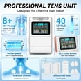 thumbnail image 5 of FRESHDEW TENS Unit, Pulse Muscle Stimulator, EMS Dual Channel with 12 Reusable Pads, DIY Mode, 40 Intensities, Rechargeable Portable Muscle Massager for Back Neck Leg Relief, 5 of 10