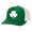 Irish Green/White, variant on Mens St. Patrick's Day Lucky Clover Embroidered Mesh Back Trucker Hat, Black/Black