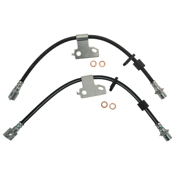 TRQ Front Brake Hose Set BLA63855 Fits Select 2015-2017 Ford Expedition , 2015-2017 Lincoln Navigator