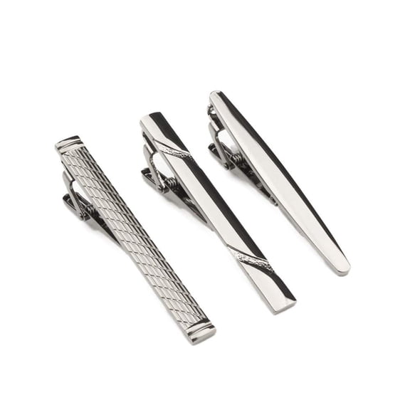 6 Pcs Tie Clips for men Tie Bar Clip Set for Regular Ties Necktie Wedding Business Tie Pin Clips