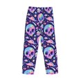 thumbnail image 3 of Vsdgher crystal Skull mushroom Print Mens Pajama Pants Sleep & Lounge Pants, PJ Bottoms With elastic waistb and Pockets, 3 of 5
