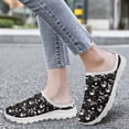 thumbnail image 4 of POLERO Slip On Womens Mules Shoes Black Moon Stars Bat Sneakers for Halloween Party Mesh Breathable Anti Slip Sole Slippers Garden Clogs Flat Casual Footwear, 4 of 7