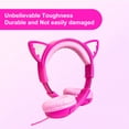 thumbnail image 4 of Olyre Cat Ear Kids Headphones Wired with Microphone,Safe 85db Volume Limited Children Headphones with RGB Dynamic Lighting and Share Function for Boys Girls for Kids Tablets Laptops Rose, 4 of 7