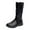 Black, variant on Fesfesfes Riding Boots For Women Shoes Pointed Zip Warm Solid Color Knight Synthetic Low-heel Mid-calf US:8.5(41)