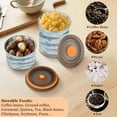 thumbnail image 5 of 900ml Stainless Steel Food Storage Containers Blue and Gray Sharks Pattern Airtight Kitchen Canisters with Vacuum Lid for Coffee Tea Flour Sugar Grains, 5 of 9