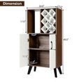 thumbnail image 3 of Costway Armoire à Bar Buffet Buffet en Bois Armoire de Rangement W / Vin Rack Noyer, 3 of 10