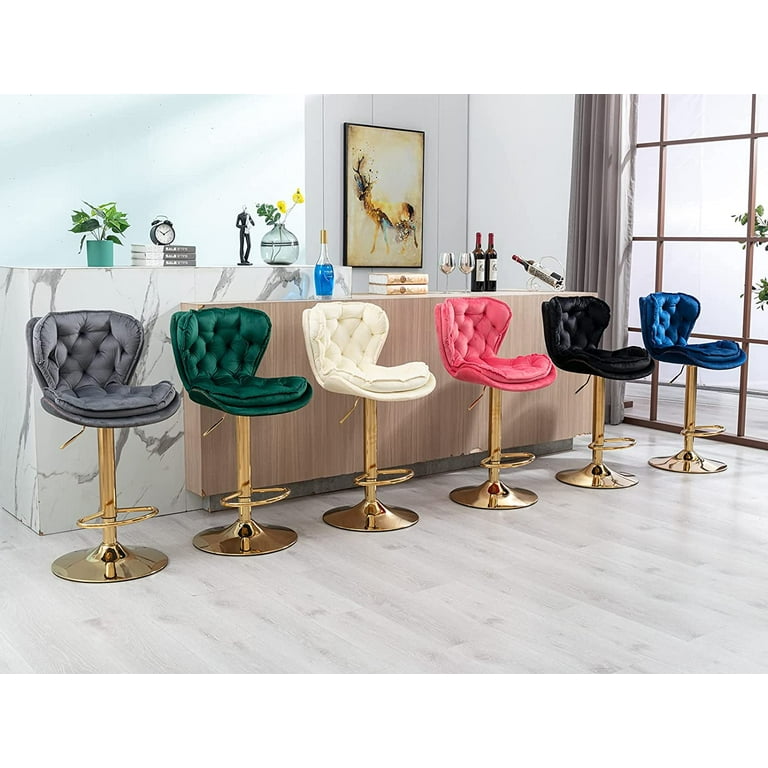 Velvet gas lift bar stools sale