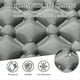 thumbnail image 4 of Colchoneta inflable para acampar con almohada, bomba de pie integrada, colchón autoinflable para senderismo y viajes, color gris., 4 of 5