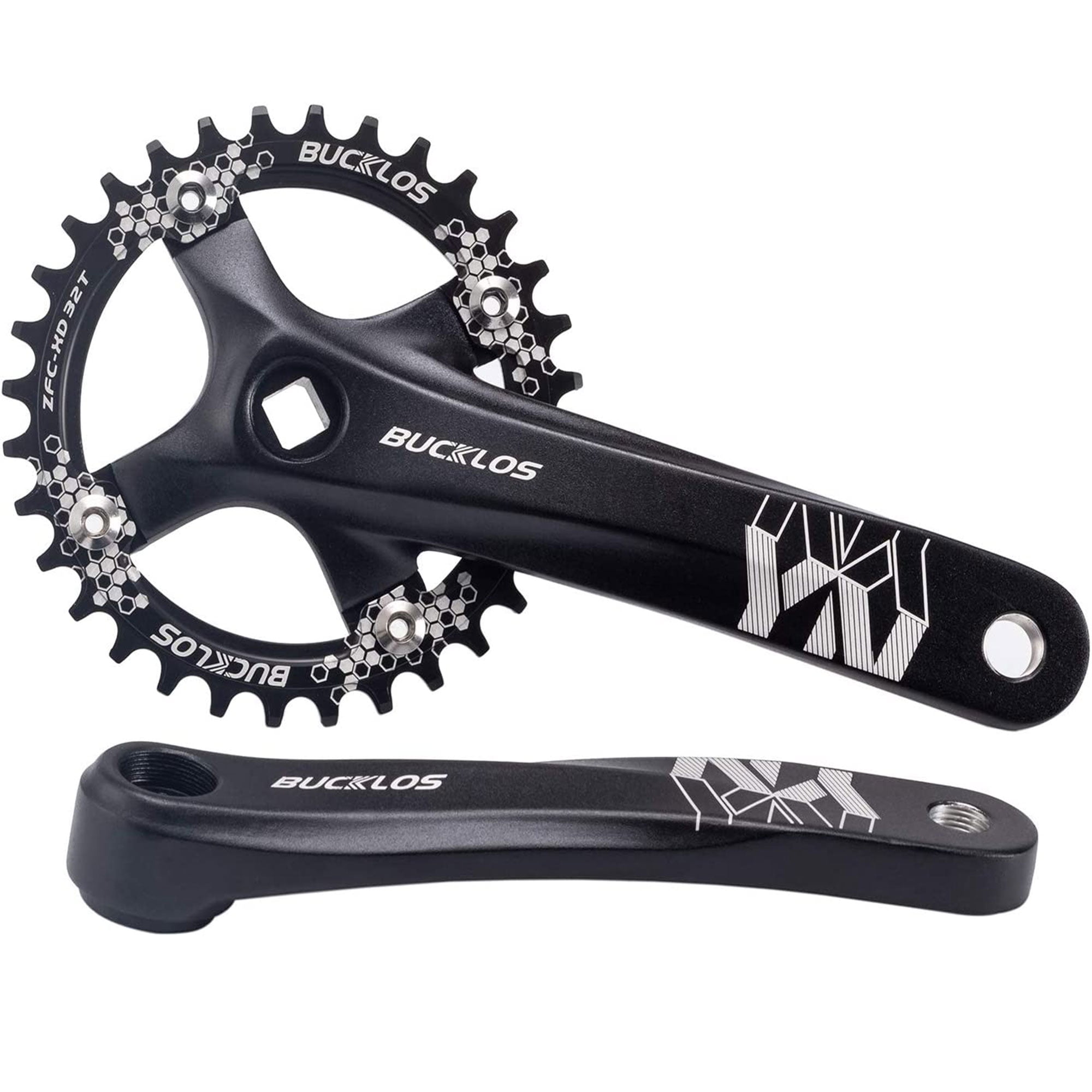 BUCKLOS 104 BCD Mountain Bike Single Speed Crankset 170mm MTB Square Taper Crankset and
