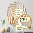 thumbnail image 3 of Designart "Whirling Leaves in Beige and Yellow II" Abstract Botanicals Vortex Round Wall Mirror - Abstract Oval Printed Decorative Mirror - Multiple Color Options, 3 of 5