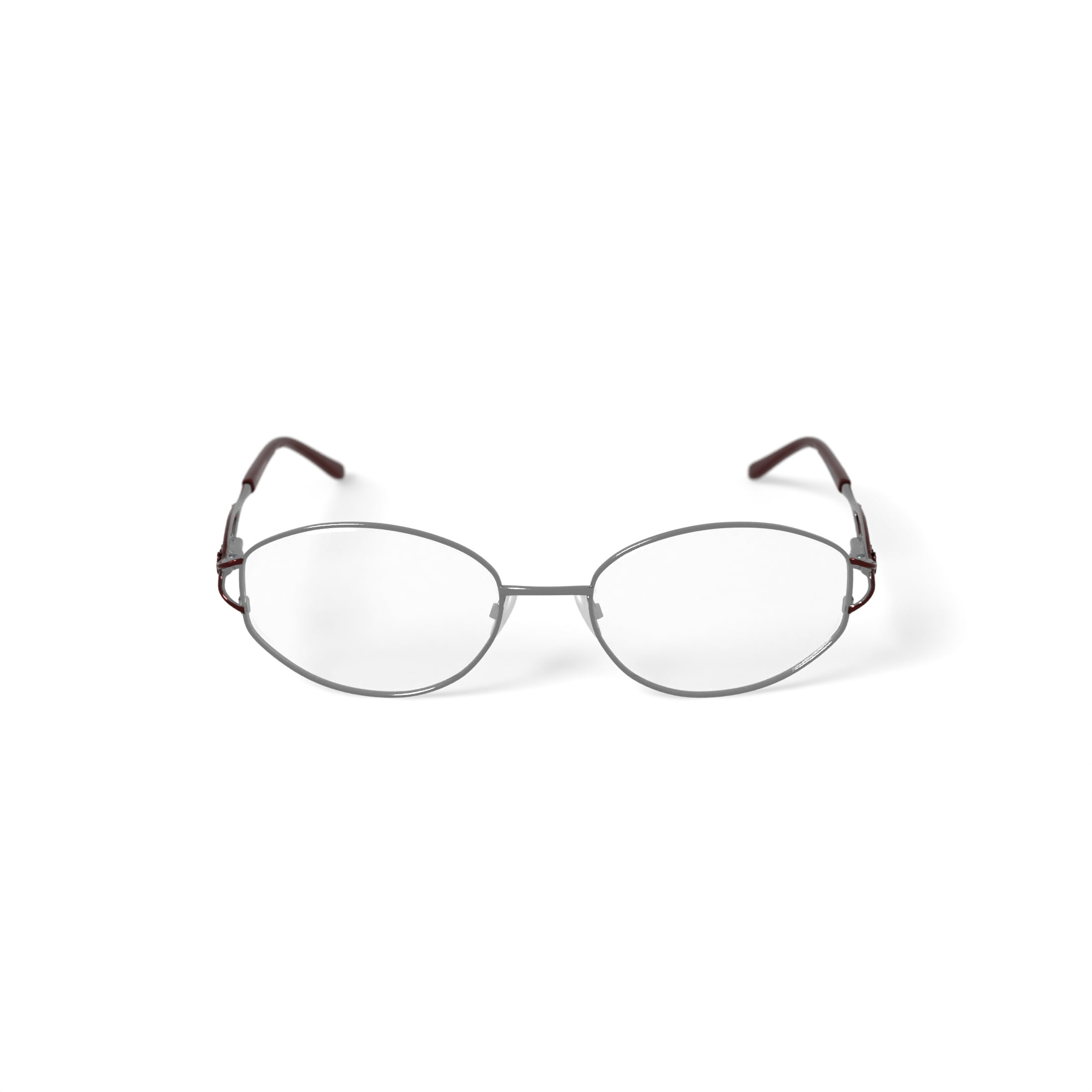 Sophia Loren Women's M190 Oval Prescription Eyeglasses with Case, Burgundy