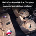 thumbnail image 3 of 6-Port 66W+15W Fast Car USB Charger with 1.5m Extension Cable, ABS Material, 6-Layer Safety Protection, LED Ambient Light & Anti-Slip Clip, Compatible with 12-24V Vehicles (Cars/Trucks/SUVs) - YQ2, 3 of 6