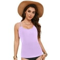 thumbnail image 5 of GEWSEY Womens Flowy Tankini Tops Only - Modest Bathing Suit Loose Fit Swimsuit Swim Tops No Bottom 2025 (Light Purple, S), 5 of 9