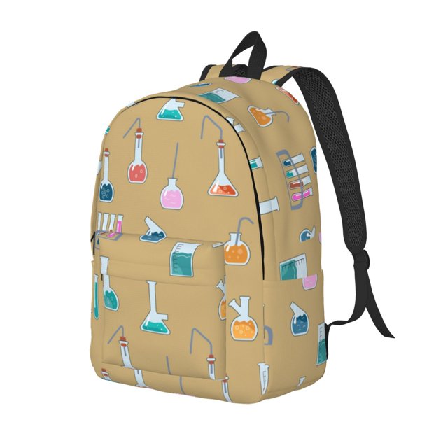 Disketp Chemistry Class print Canvas Backpack Lightweight Travel Daypack Student Rucksack Laptop Backpack-