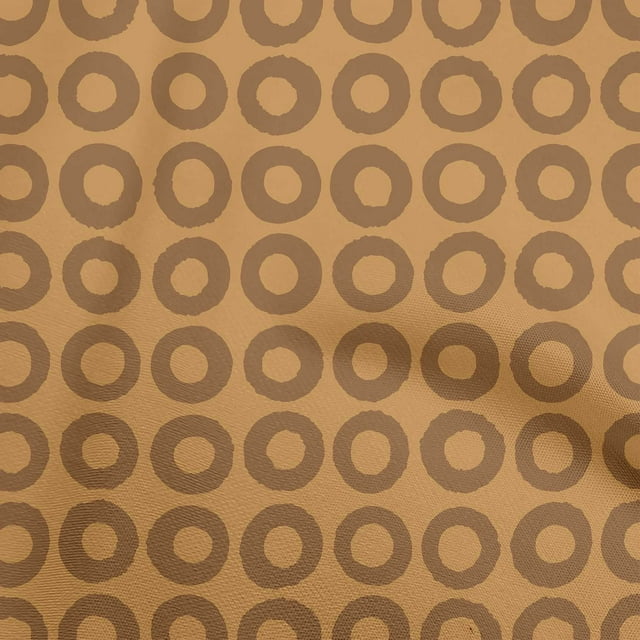 oneOone Velvet Tawny Brown Fabric Geometric Sewing Material Print Fabric By The Yard 58 Inch Wide