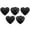 Black, variant on Miangastore Heart Band Silver Decorative Watch Strap Women Men Daily Use 5Pcs 0.3X0.3X0.2In