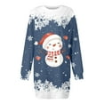 thumbnail image 3 of Vestidos Casuales Para Mujer Verano Vestido Cómodo Con Estampado de Feliz Navidad Para Mujer Sudadera Con Capucha de Manga Larga Vestidos Midi de Manga Larga Con Bolsillos, 3 of 3
