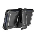 thumbnail image 4 of LG G6 Case, Mignova Rugged Plastic Heavy Duty Armor Holster Defender Full Body Protective Hybrid Case Cover with Kickstand, Build-in Screen Protector and Belt Swivel Clip for LG G6 (Blue), 4 of 6
