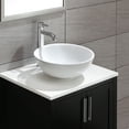 thumbnail image 5 of KRAUS Soft Round Ceramic Vessel Bathroom Sink in White with Pop-Up Drain in Chrome, 5 of 10