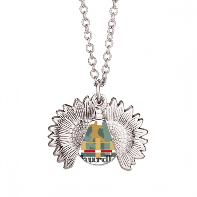 China Sports Track Field cañizo Collar de girasol collar collar collar colgante