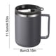 thumbnail image 3 of Taza de café aislada de acero inoxidable 430ml – Doble pared sellada al vacío, resistente a fugas, vaso multicolor para bebidas calientes y frías, taza duradera de oficina o de viaje, 3 of 6