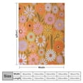 thumbnail image 4 of ARISTURING  Retro Hippie 60s 70s Aesthetic Boho Throw Blanket, Trendy Funky Colorful Vintage Cottagecore Floral Flower Botanical Vegan Plants Cozy Travel Blanket Perfect for Sofa Bed, 4 of 6
