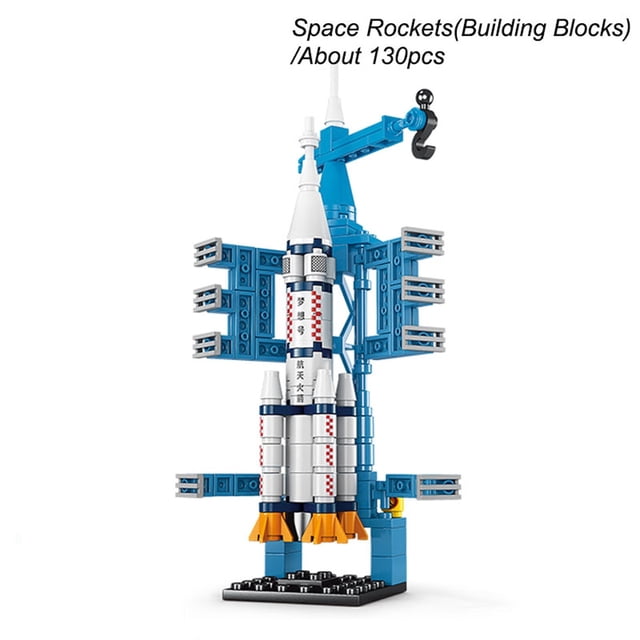 SALYWEE Space Shuttle Building Blocks, Space Ship Model Toy, Rocket and Space Station Building Bricks, Collectibles Gifts for Space Fans