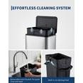 thumbnail image 6 of 13 Gallon Stainless Steel Trash Can, Rectangular Kitchen Garbage Can with Quiet Soft-Close Lid & Removable Inner Bucket, Commercial Step Trash Bin  Ideal for Home, Office, Bathroom, 6 of 7