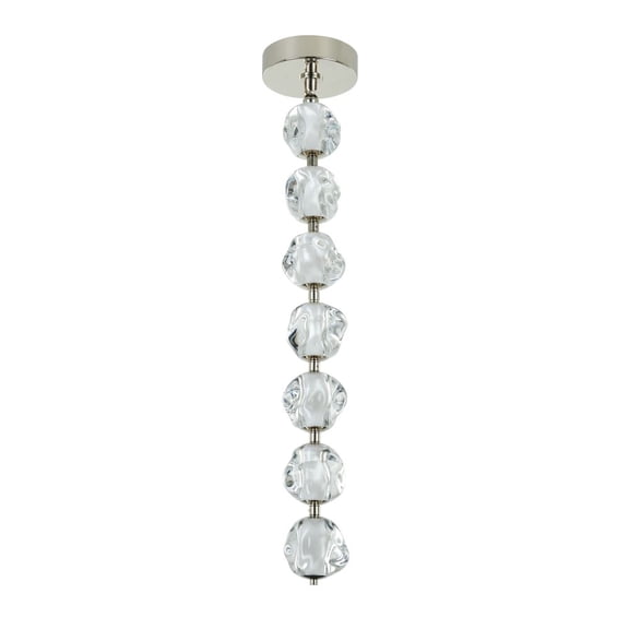 59491-PLN-LED-Craftmade Lighting-Jackie - 28W 1 LED Pendant In Contemporary Style-38.25 Inches Tall and 7.13 Inches Wide-Polished Nickel Finish