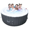 OmniSpa Outdoor/Indoor Inflatable Portable Hot Tub Spa w/AirJet Bubbles, 4-Person, Built-in Filtration System (Cover, Heat Pump, Filter Included) Camping, RV, Relaxation Therapy