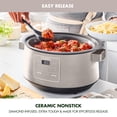 thumbnail image 2 of GreenPan 8 Quart Locking Lid Slow Cooker, Healthy Ceramic Nonstick, Clay, 2 of 8