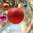 thumbnail image 5 of 24 bolas navideñas decorativas, irrompibles, gruesas, colgantes, galvanizadas, perladas, para Navidad, 5 of 5