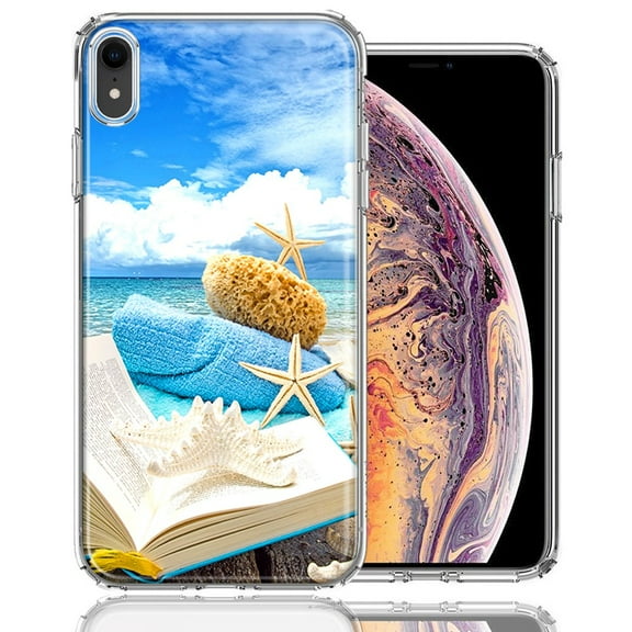 MUNDAZE For Apple iPhone XR Beach Reading Design Double Layer Phone Case Cover