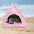 thumbnail image 6 of Pet Tent for Cats and Dogs - Indoor Outdoor Enclosed Cave Bed with Reversible Cooling Mat, Warm Covered House for Small Pets, 36x36x28cm, 6 of 6