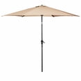 thumbnail image 2 of Costway 3m Sombrilla Playa Quitasol de Patio Manivela Parasol Paraguas de Jardín Beige, 2 of 6