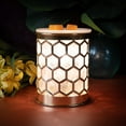 thumbnail image 3 of Scentsationals Wax Melt Warmer, Wax Warmer for Scented Wax Melts - Modern Collection Honeycomb Capiz - Candle Wax Melter for Fragrance Cubes and Tarts, 3 of 5