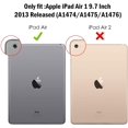 thumbnail image 2 of Smart Case for iPad Air 1st Edition, Ultra Slim Lightweight Stand Protective Case Shell with Translucent Frosted Back Cover for Apple iPad Air 2013 Model (A1474 A1475 A1476), 2 of 7