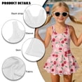 thumbnail image 5 of Uorisanigo Cute Cherry One Piece Swimsuits for Girls with Skirt Beach Swimming Suit Back Strap Beach Swimwear Summer Vacation, Size 12-13, 5 of 6