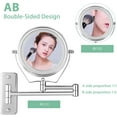 thumbnail image 4 of Vanity Mirror, Magnifying Makeup Mirror Wall Mount LED Lighted Cosmetic Vanity Mirror for Bathroom Two Sided Shaving Mirror 7X Magnification 6 ih, 4 of 7