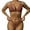 Brown, variant on Vedolay Swimsuit Coverup For Women Plus Size Women's String Two Piece Halter Top Triangle Bikini Set with Tie Side Bottom Swimsuit Bathing Suits,Brown M